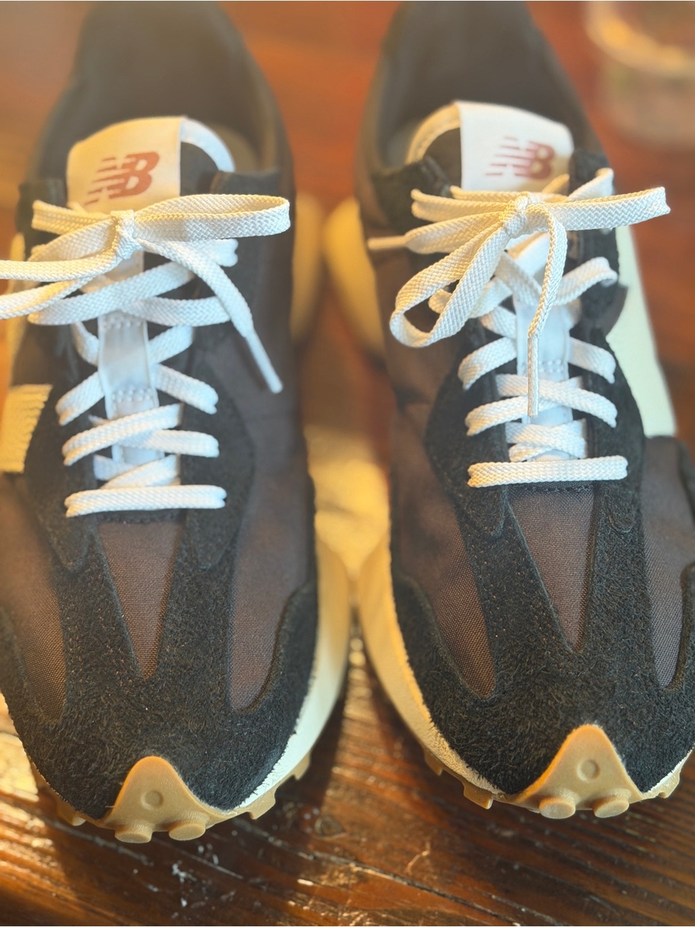 New Balance Black & Cream Retro Runner Sneakers - Picture 4 of 7